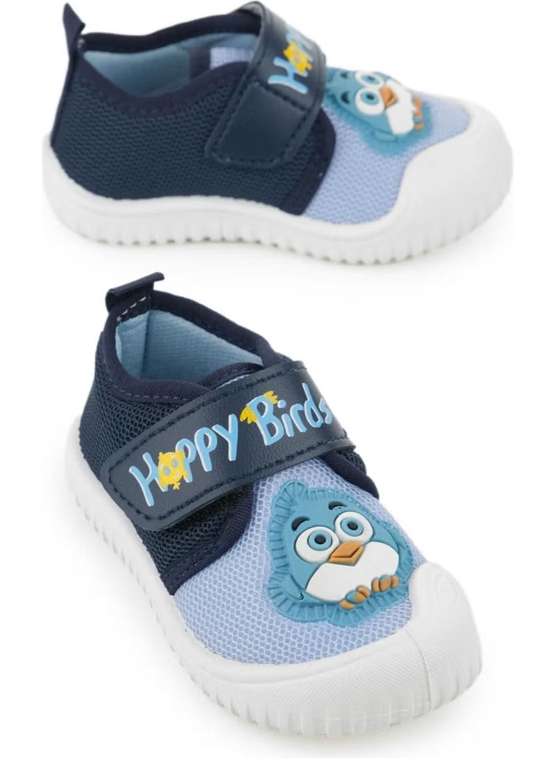 Gezer Summer Baby Boys Linen Happy Bird Velcro Adjustable Shoes - Image 1